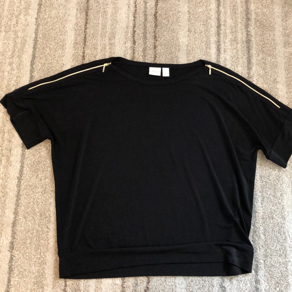 Black Chico’s Cold Shouldered or Not Top